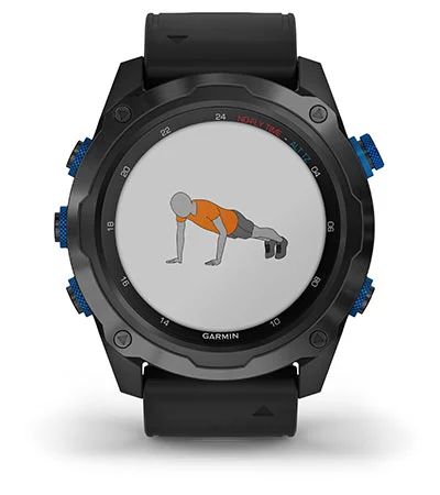 Умные часы Garmin Descent MK2 стальные с черным ремешком